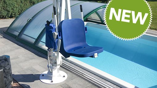 Anwendungsbeispiel für den Poollift TWISTER im Außenbereich