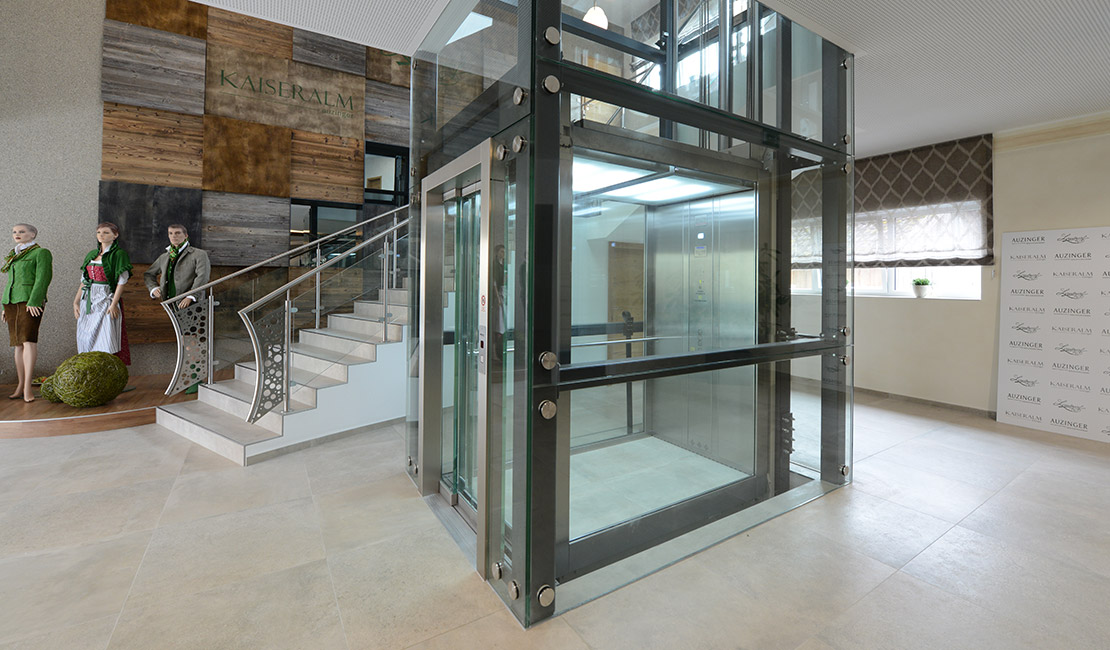 Anwendungsbeispiel für einen Personenaufzug, Auzinger Enzenkirchen